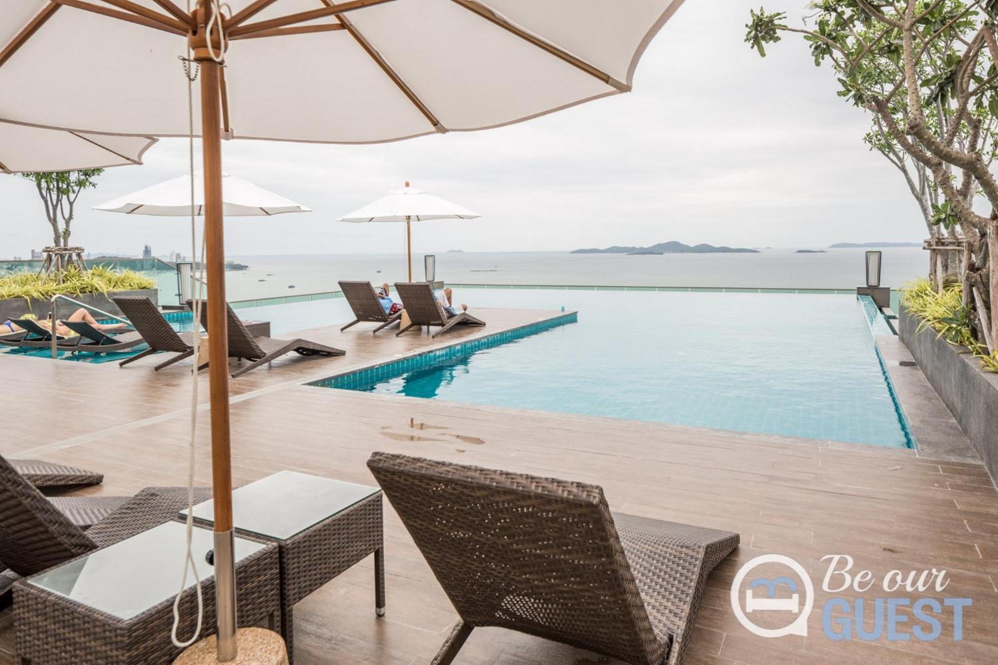 Stunning Sea View Condo On The Beach - Monthly Stay パッタヤー エクステリア 写真